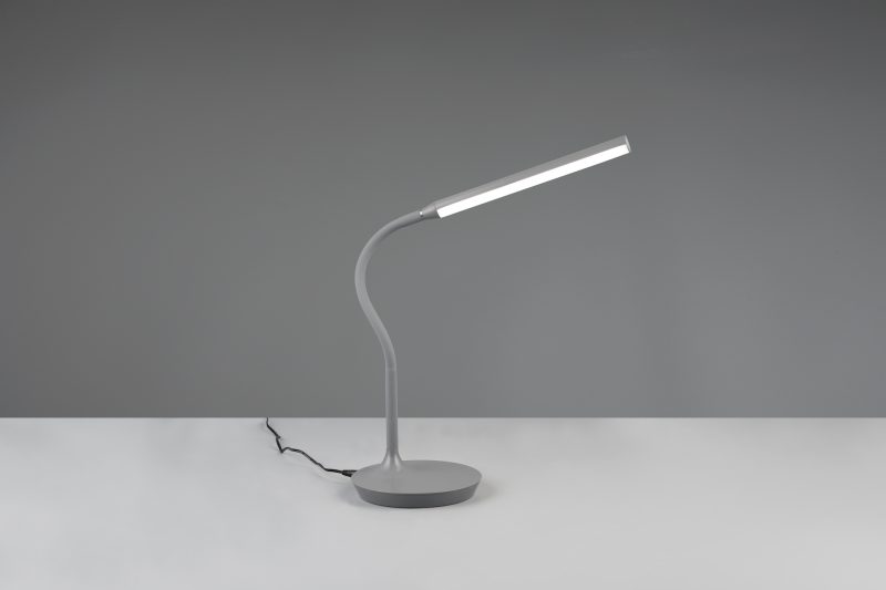 Moderne grijze tafellamp gebogen armatuur Toro - Afbeelding 4
