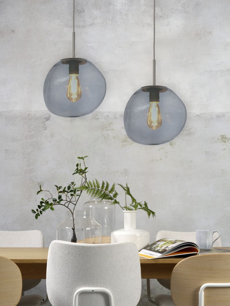 Moderne hanglamp grijs metaal-glas It's About RoMi Helsinki - Afbeelding 5
