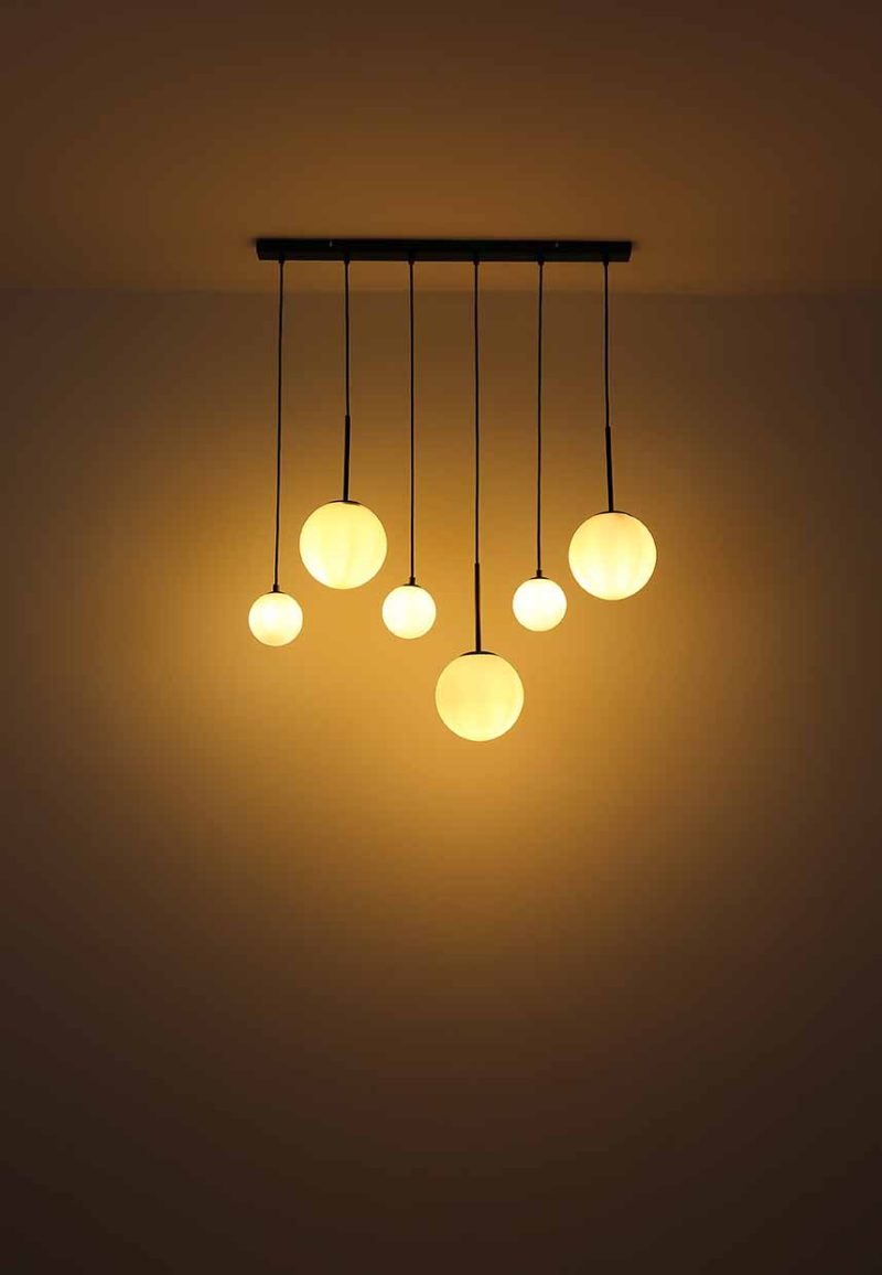 Moderne hanglamp zwart metaal Globo Hallie - Afbeelding 4