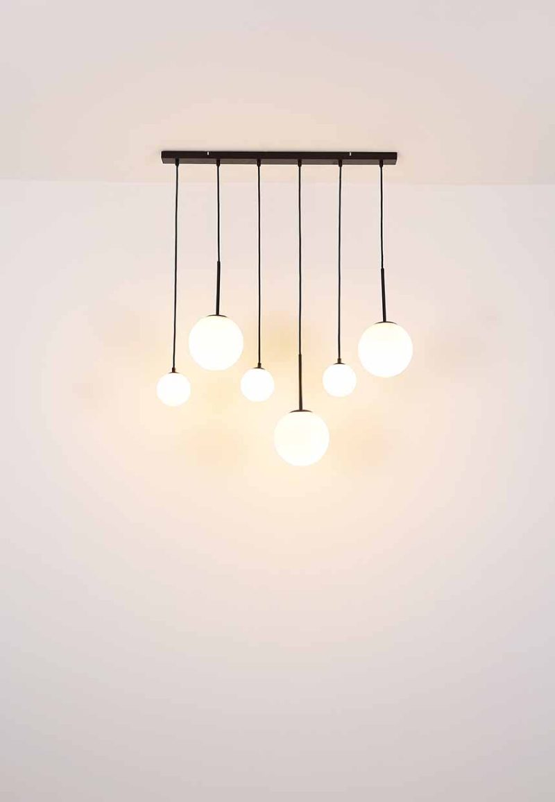 Moderne hanglamp zwart metaal Globo Hallie - Afbeelding 5