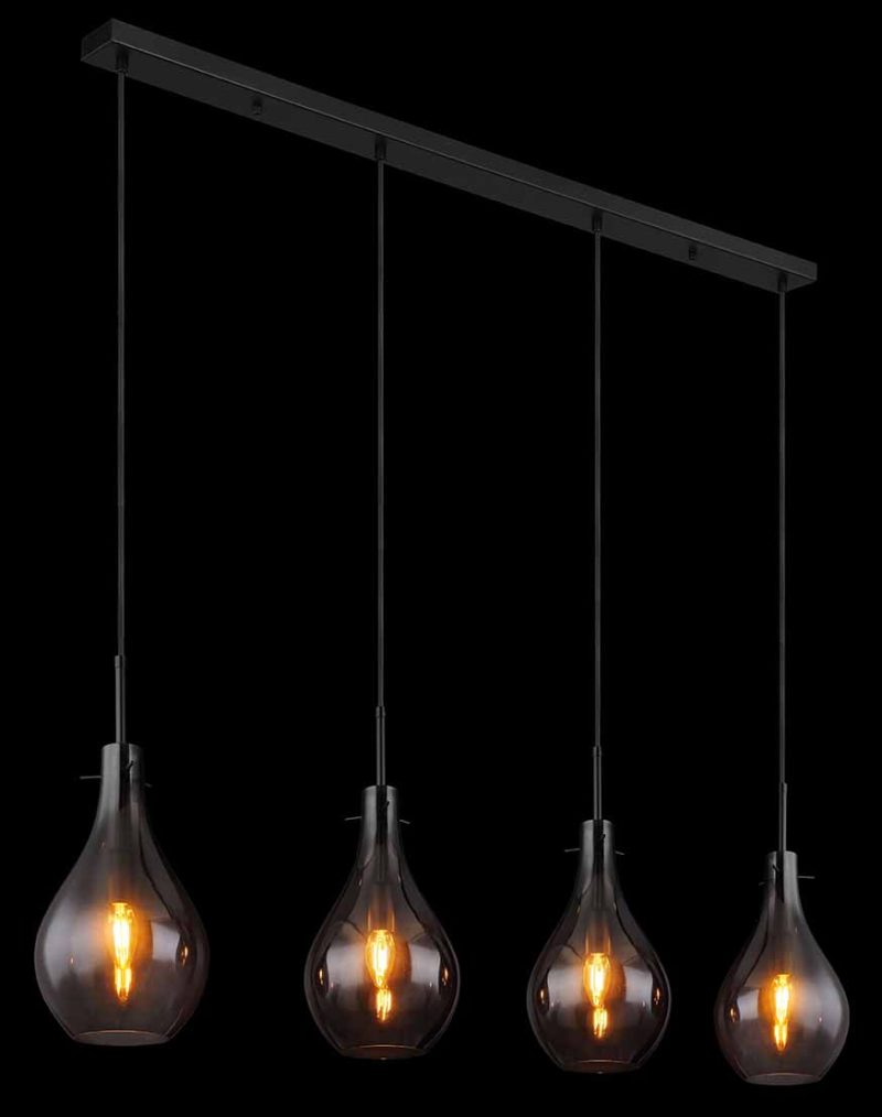 Moderne hanglamp zwart metaal Globo Oskus - Afbeelding 4