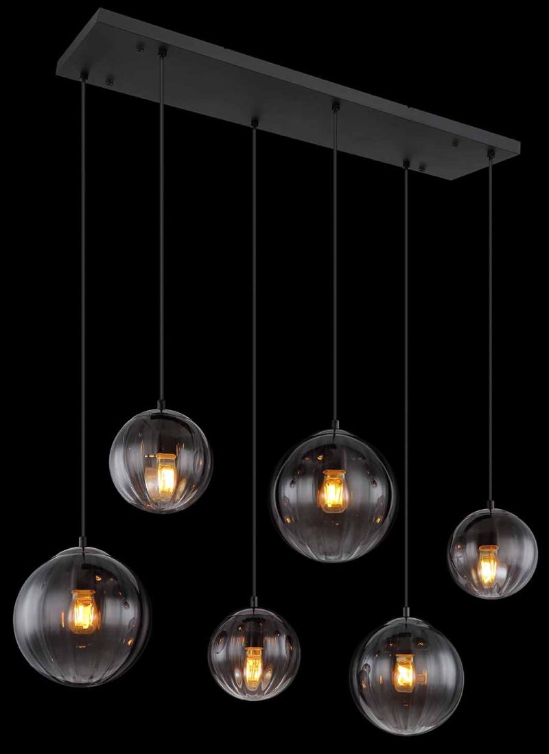 Moderne hanglamp zwarte bollen Globo Dallerta - Afbeelding 4