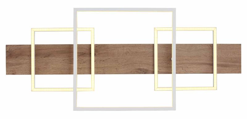Moderne houten witte plafondlamp Globo Vanni - Afbeelding 3