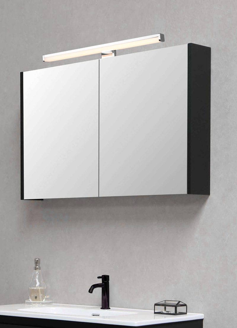 Moderne kunststof wandlamp chroom Lino - Afbeelding 4