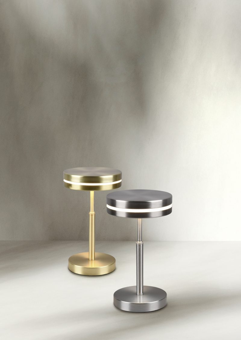 Moderne messing tafellamp metaal Franklin - Afbeelding 4