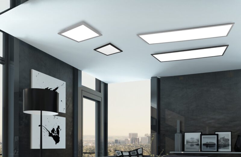 Moderne metalen antracieten plafonnière Alpha - Afbeelding 2
