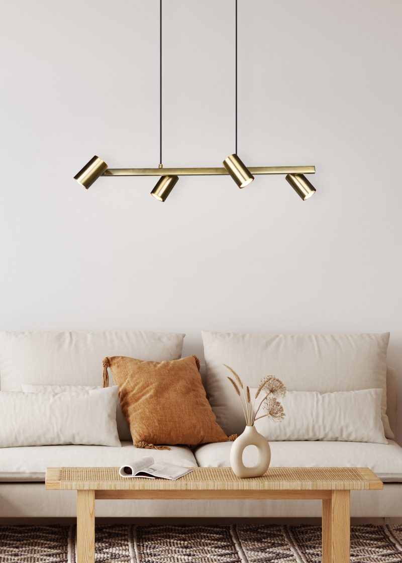 Moderne metalen hanglamp brons Marley - Afbeelding 6