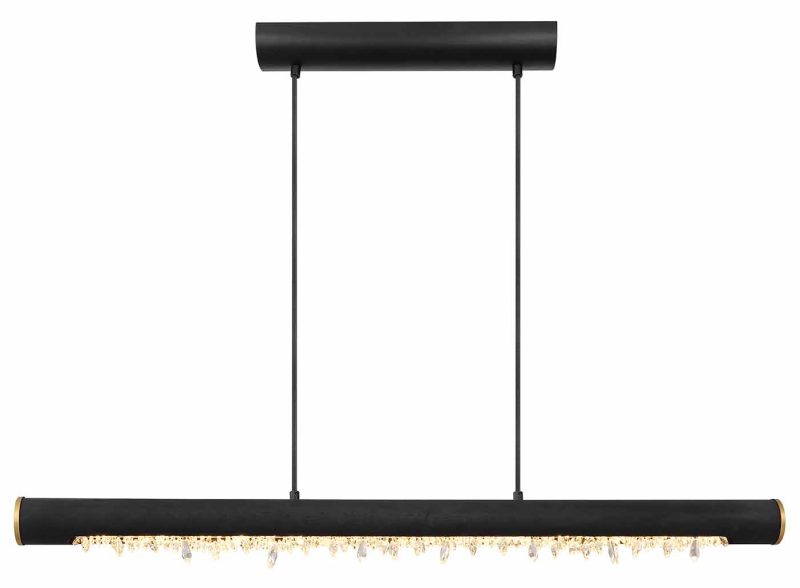 Moderne metalen hanglamp zwart Globo Felicitas - Afbeelding 2