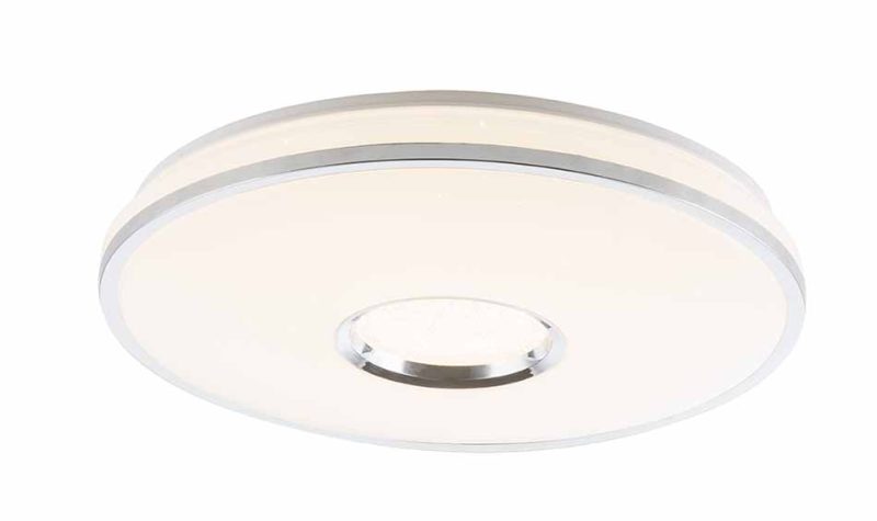 Moderne metalen plafondlamp wit Globo Rena - Afbeelding 3