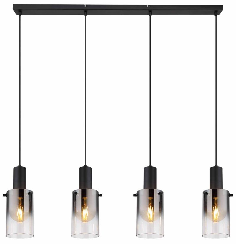 Moderne metalen zwarte hanglamp Globo Florentina - Afbeelding 2