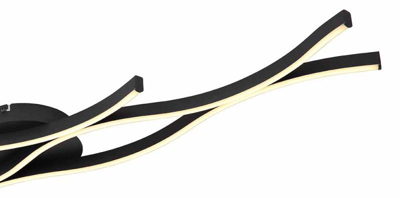 Moderne metalen zwarte plafondlamp Globo Geronimo - Afbeelding 4