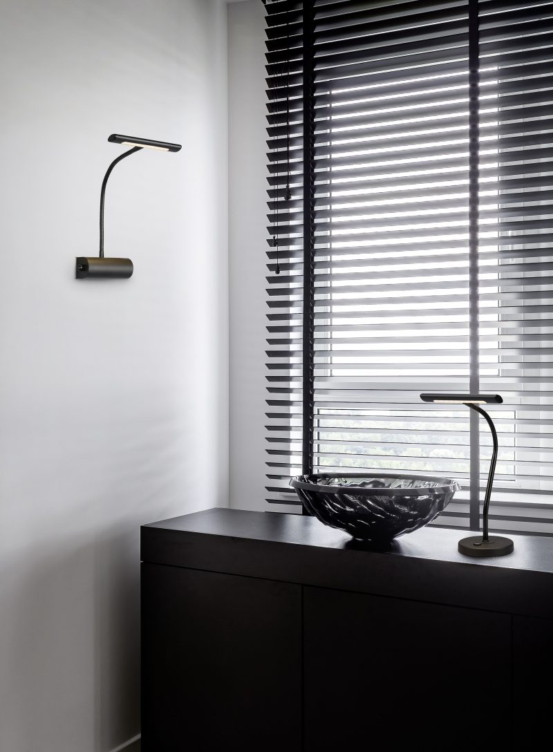 Moderne metalen zwarte wandlamp Curtis - Afbeelding 3
