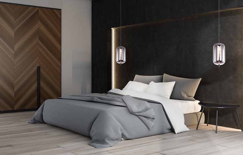 Moderne ovale zwarte hanglamp Globo Blacky - Afbeelding 3
