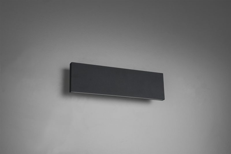 Moderne rechthoekige wandlamp antracieten Concha - Afbeelding 4