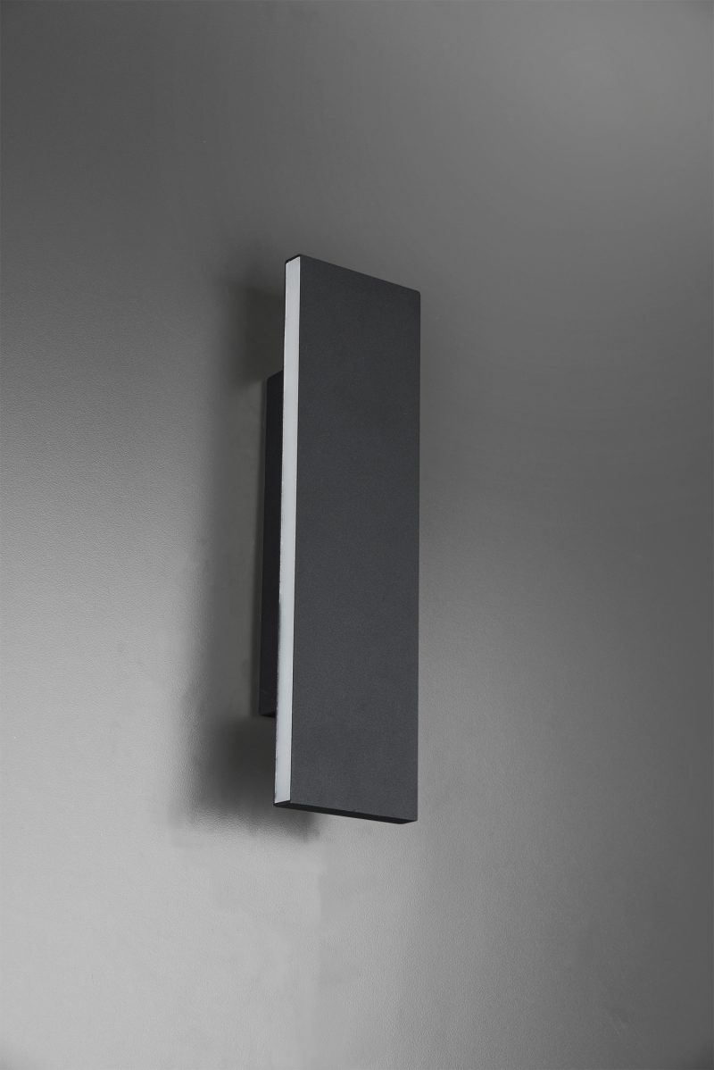 Moderne rechthoekige wandlamp antracieten Concha - Afbeelding 5