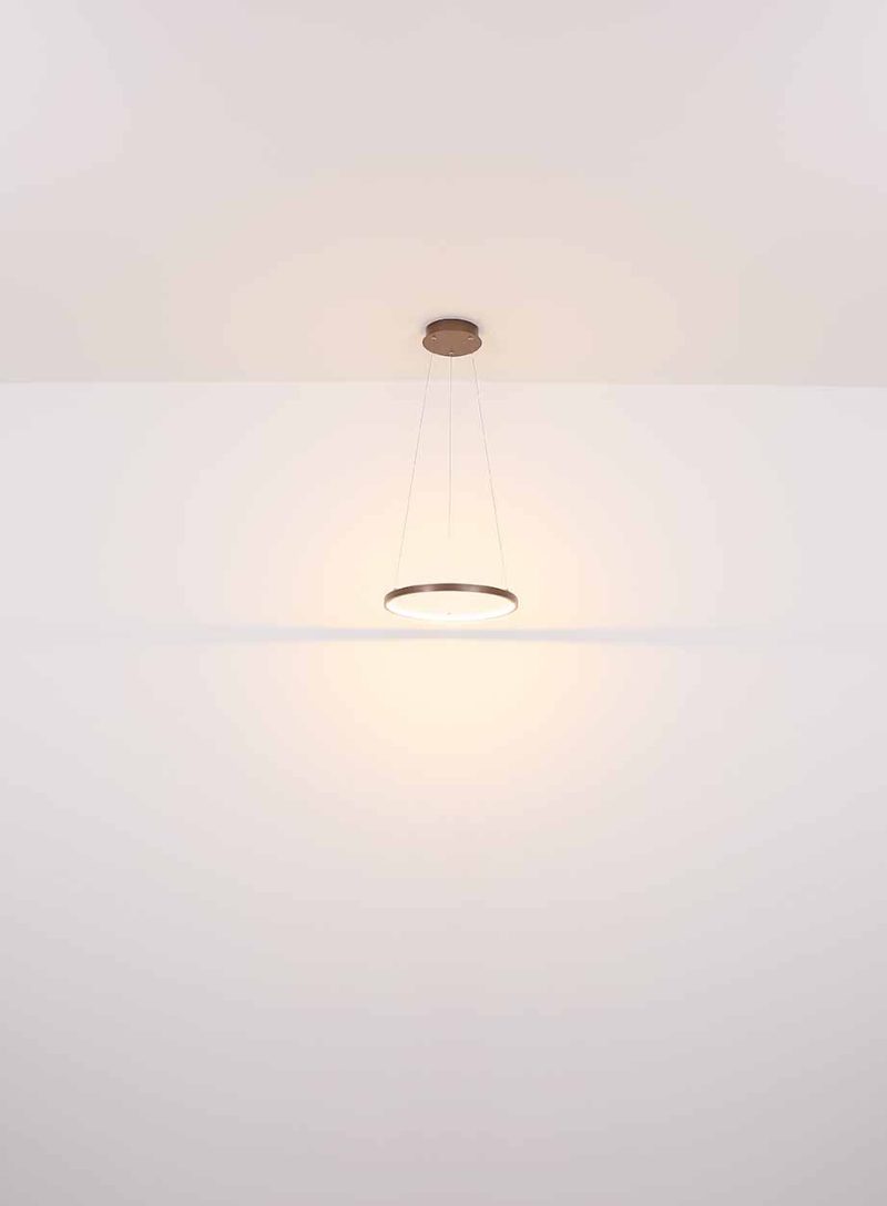 Moderne ringvormige hanglamp bruin Globo Ralph - Afbeelding 4