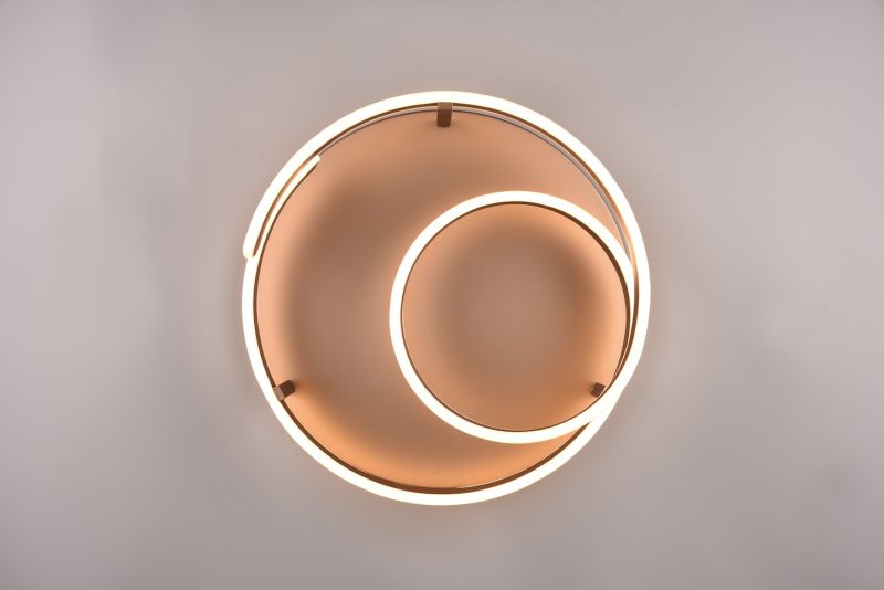 Moderne ronde koperen plafonnière Marnie - Afbeelding 2