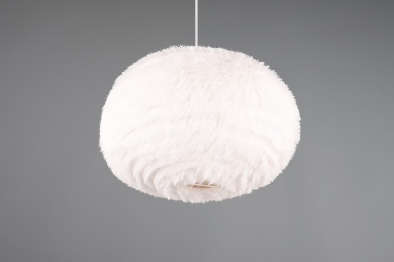Moderne ronde witte hanglamp Furry - Afbeelding 2