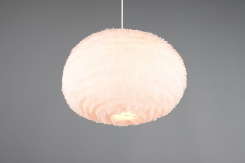 Moderne ronde witte hanglamp Furry - Afbeelding 5