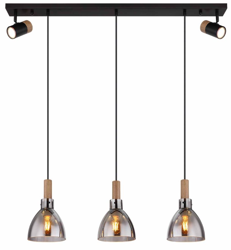 Moderne ronde zwarte hanglamp Globo Mattea - Afbeelding 2