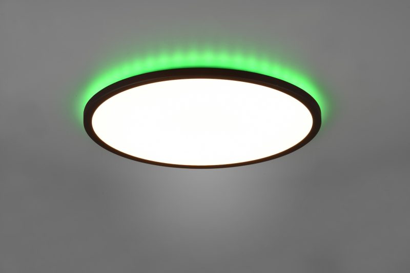 Moderne ronde zwarte plafonnière Aureo - Afbeelding 2