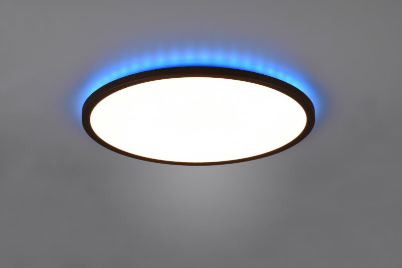 Moderne ronde zwarte plafonnière Aureo - Afbeelding 3