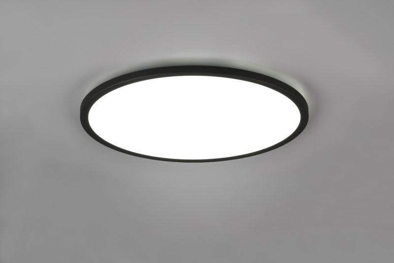Moderne ronde zwarte plafonnière Aureo - Afbeelding 4