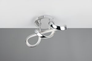 Zilveren wandlamp