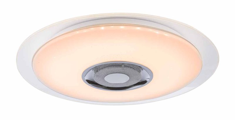 Moderne speaker plafondlamp wit Globo Tune - Afbeelding 3