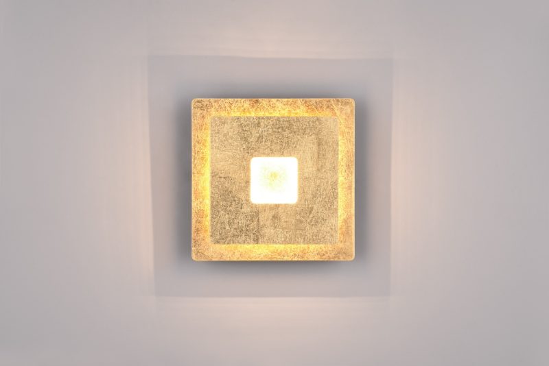 Moderne vierkante gouden wandlamp Leano - Afbeelding 3