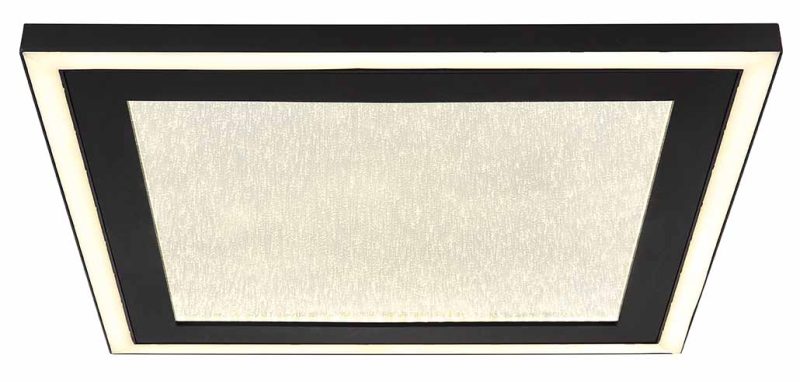Moderne vierkante plafondlamp zwart/wit Globo Davies - Afbeelding 2