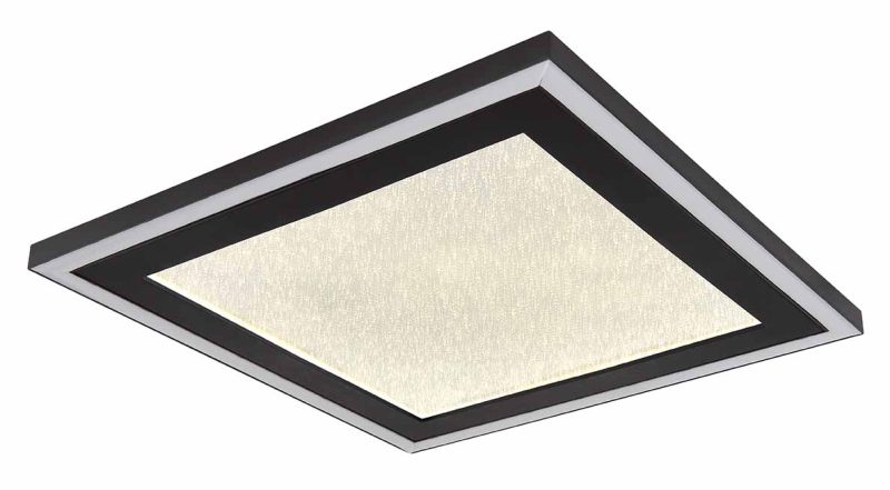 Moderne vierkante plafondlamp zwart/wit Globo Davies - Afbeelding 4