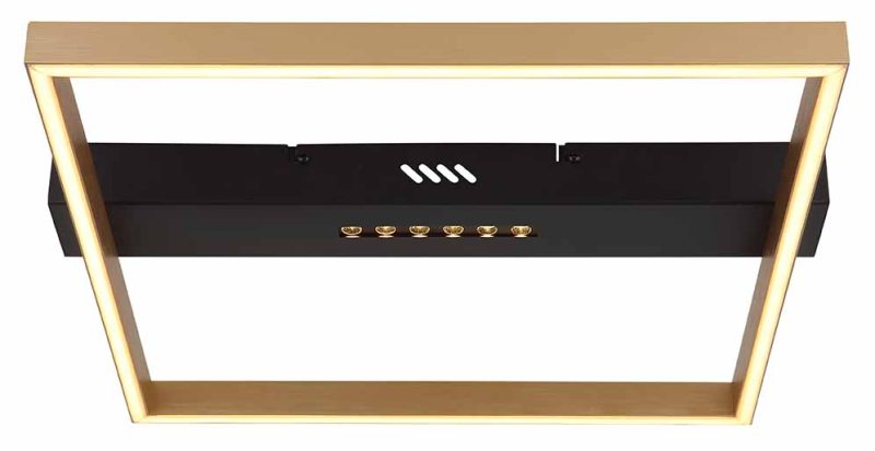 Moderne vierkante zwarte plafondlamp Globo Luffy - Afbeelding 2