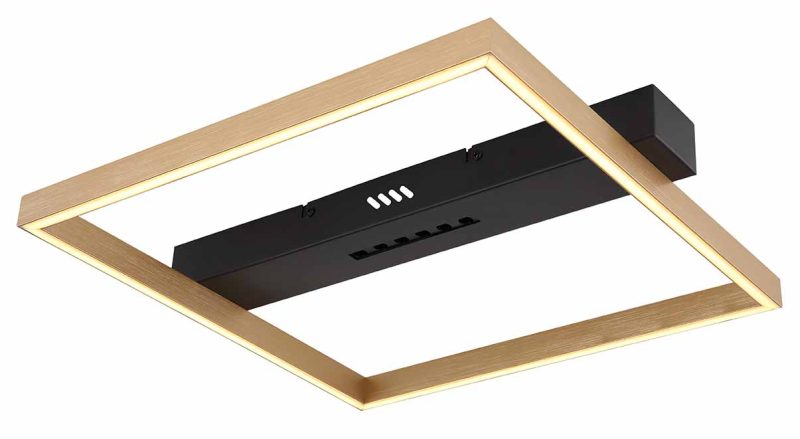 Moderne vierkante zwarte plafondlamp Globo Luffy - Afbeelding 4