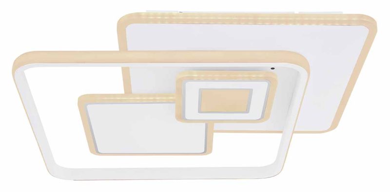 Moderne vierkanten witte plafondlamp Globo Roderick - Afbeelding 2