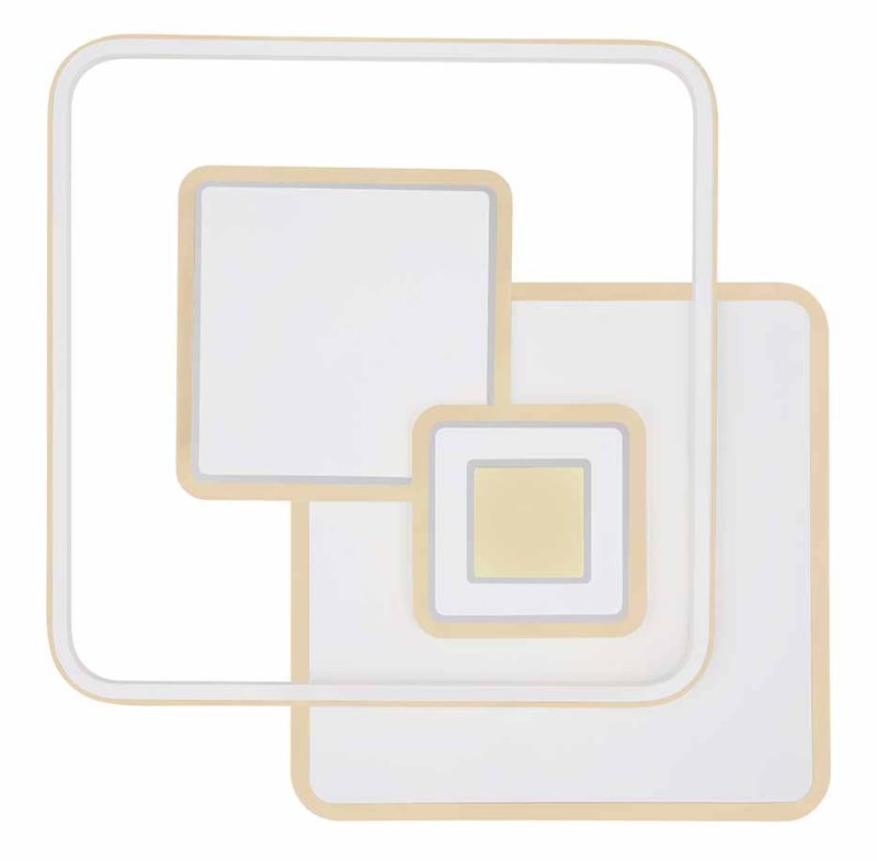 Moderne vierkanten witte plafondlamp Globo Roderick - Afbeelding 3