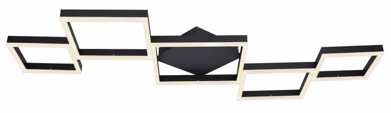 Moderne vierkanten zwarte plafondlamp Globo Kurio - Afbeelding 2
