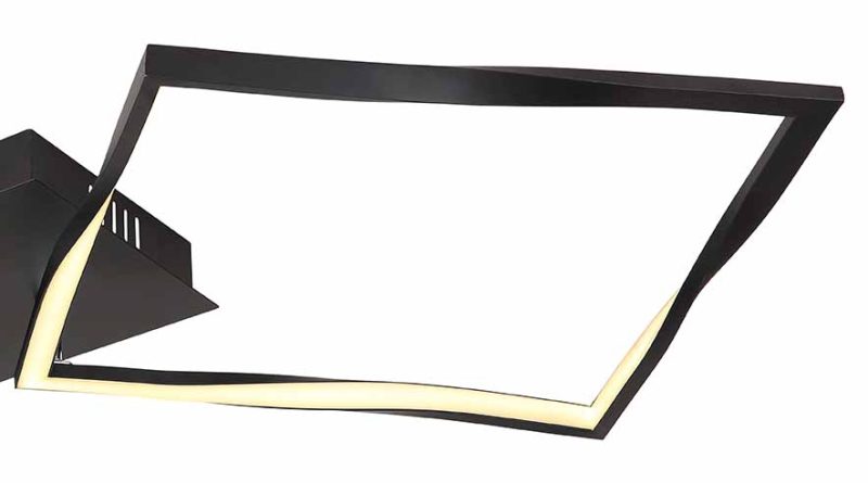 Moderne vierkanten zwarte plafondlamp Globo Maxxy - Afbeelding 4