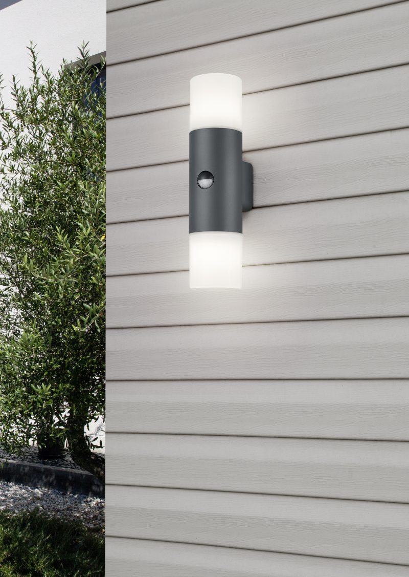 Moderne wandlamp antraciet koker Hoosic - Afbeelding 2