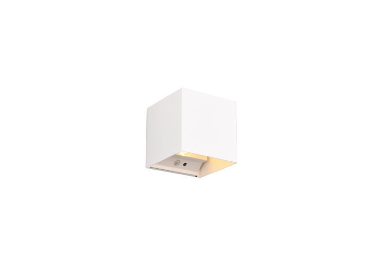 Moderne witte buitenlamp kubus Talent - Afbeelding 3