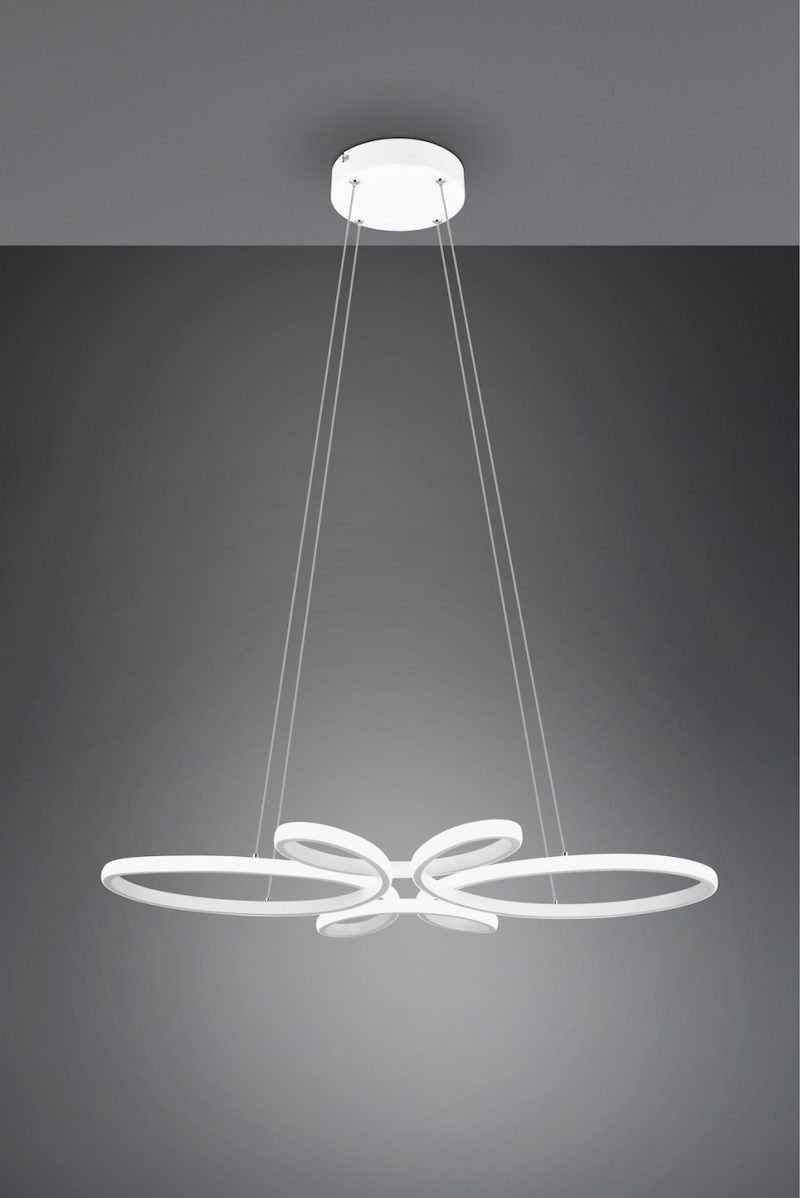 Moderne witte gekrulde hanglamp Fly - Afbeelding 3