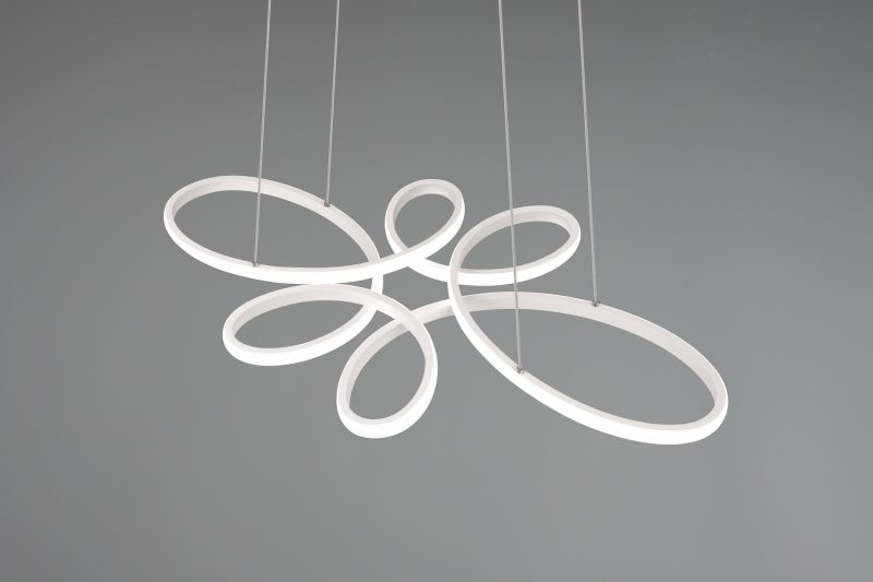 Moderne witte gekrulde hanglamp Fly - Afbeelding 4