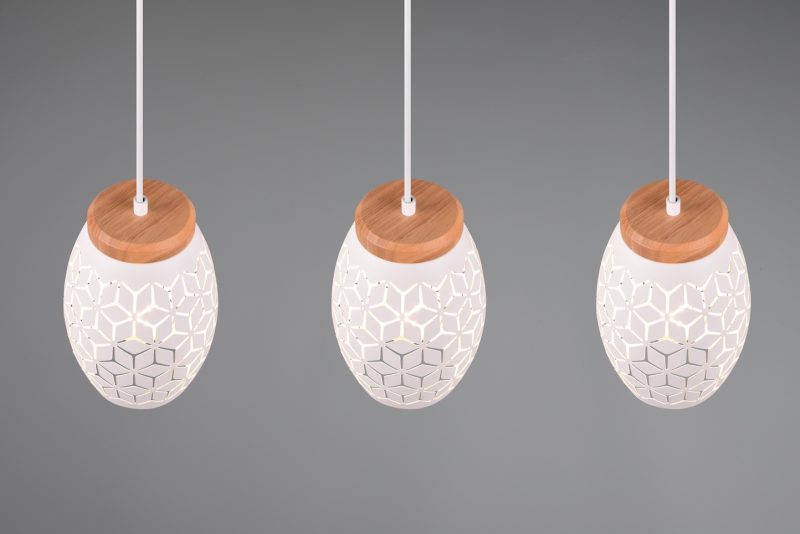 Moderne witte hanglamp drie lampenkappen Bidar - Afbeelding 2