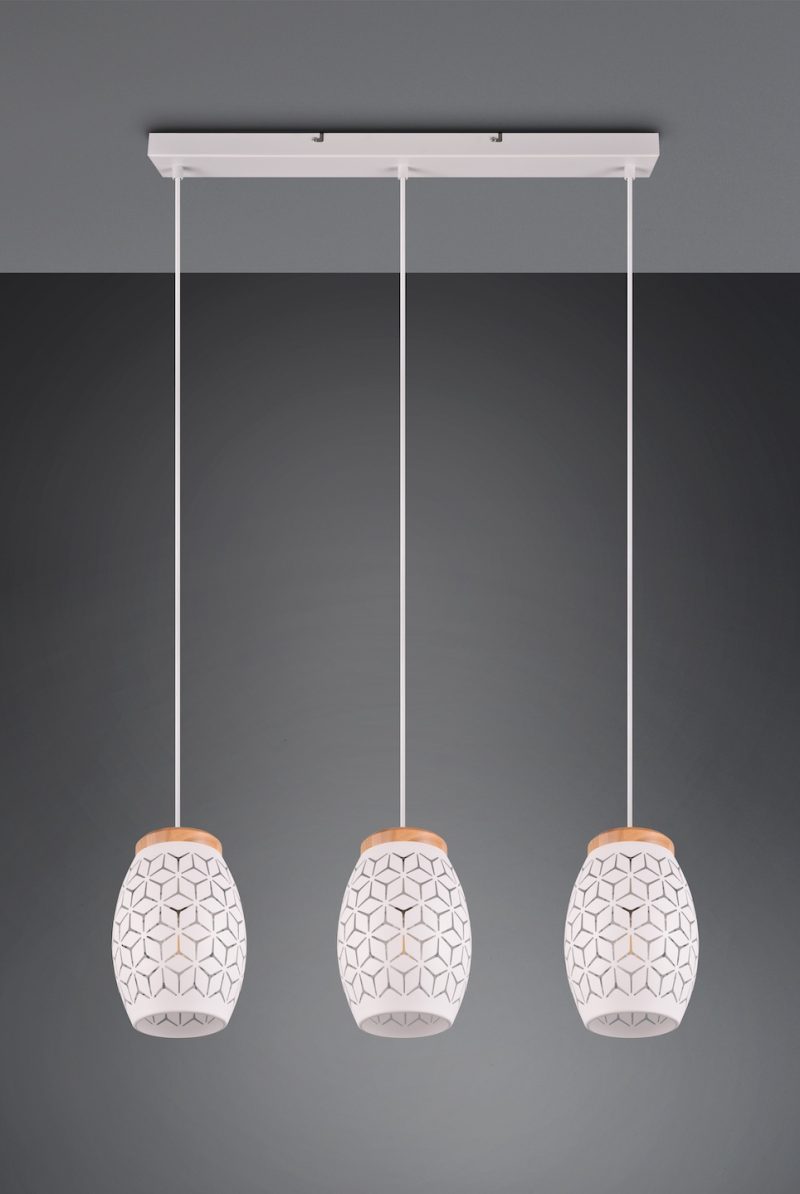 Moderne witte hanglamp drie lampenkappen Bidar - Afbeelding 5