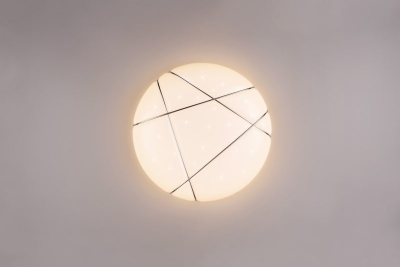Moderne witte plafonnière met zilver Tibor - Afbeelding 2