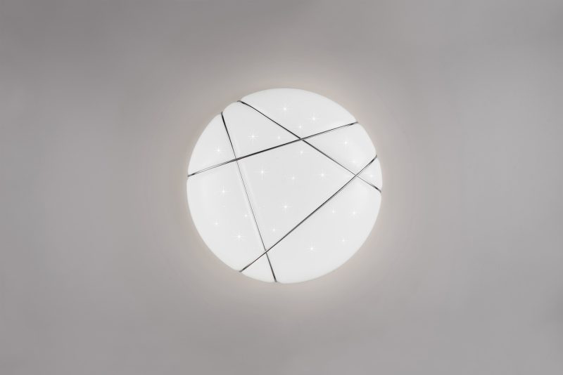 Moderne witte plafonnière met zilver Tibor - Afbeelding 3