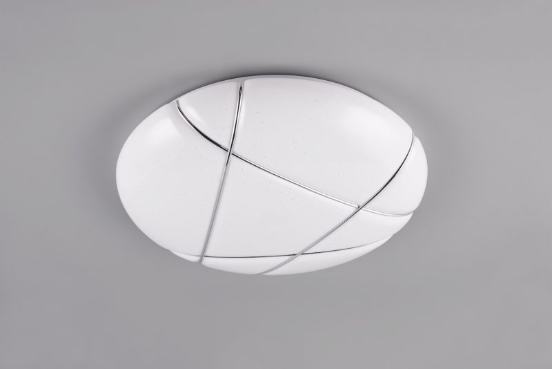 Moderne witte plafonnière met zilver Tibor - Afbeelding 4
