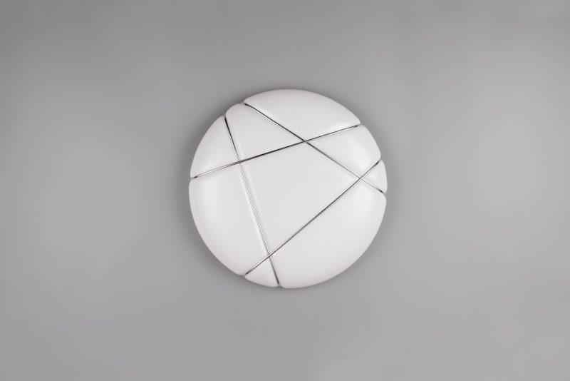 Moderne witte plafonnière met zilver Tibor - Afbeelding 5