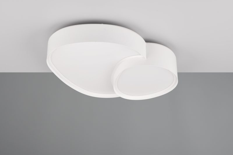 Moderne witte plafonnière twee lichtbakken Rise - Afbeelding 4