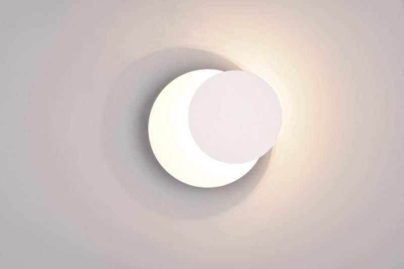 Moderne witte ronde wandlamp Mio - Afbeelding 4